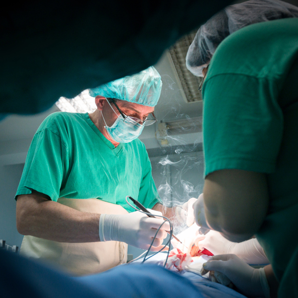 Surgery in action.