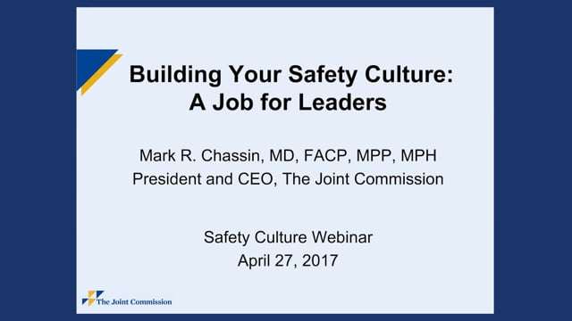 President and CEO discusses safety cultures