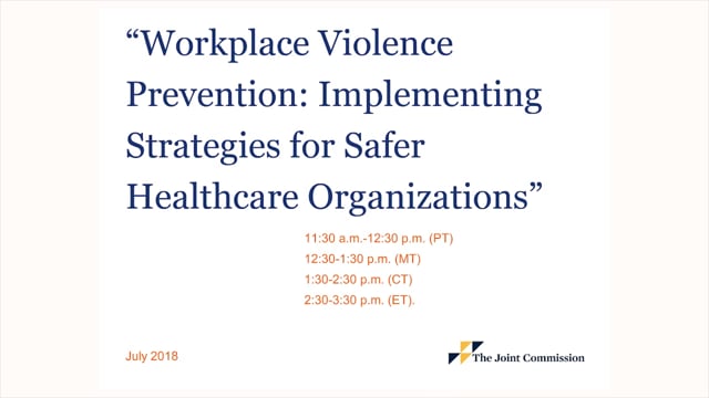 Workplace Violence Prevention Implementing Strategies for Safer Healthcare Organizations
