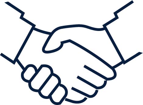 Image: animated icon of handshake