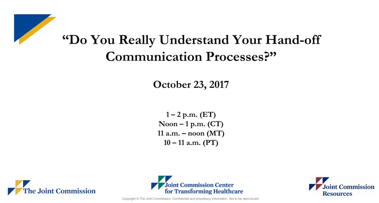 Understanding your hand-off communications