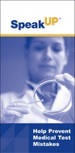 Help Prevent Medical Test Mistakes brochure